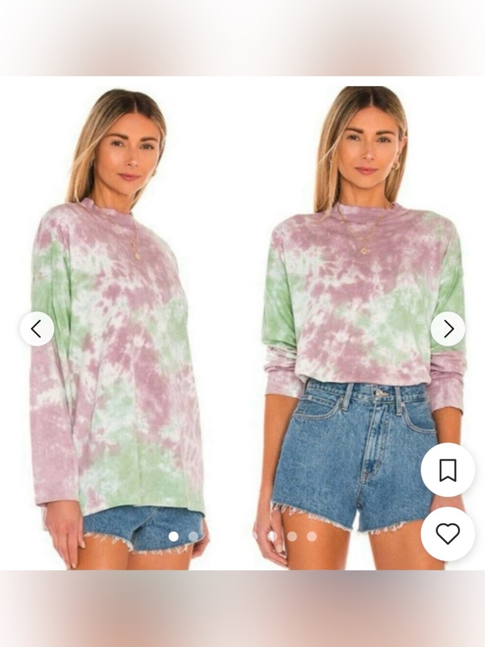 Be Free Tie Dye Tee in Lavender Oversize 
Free People S